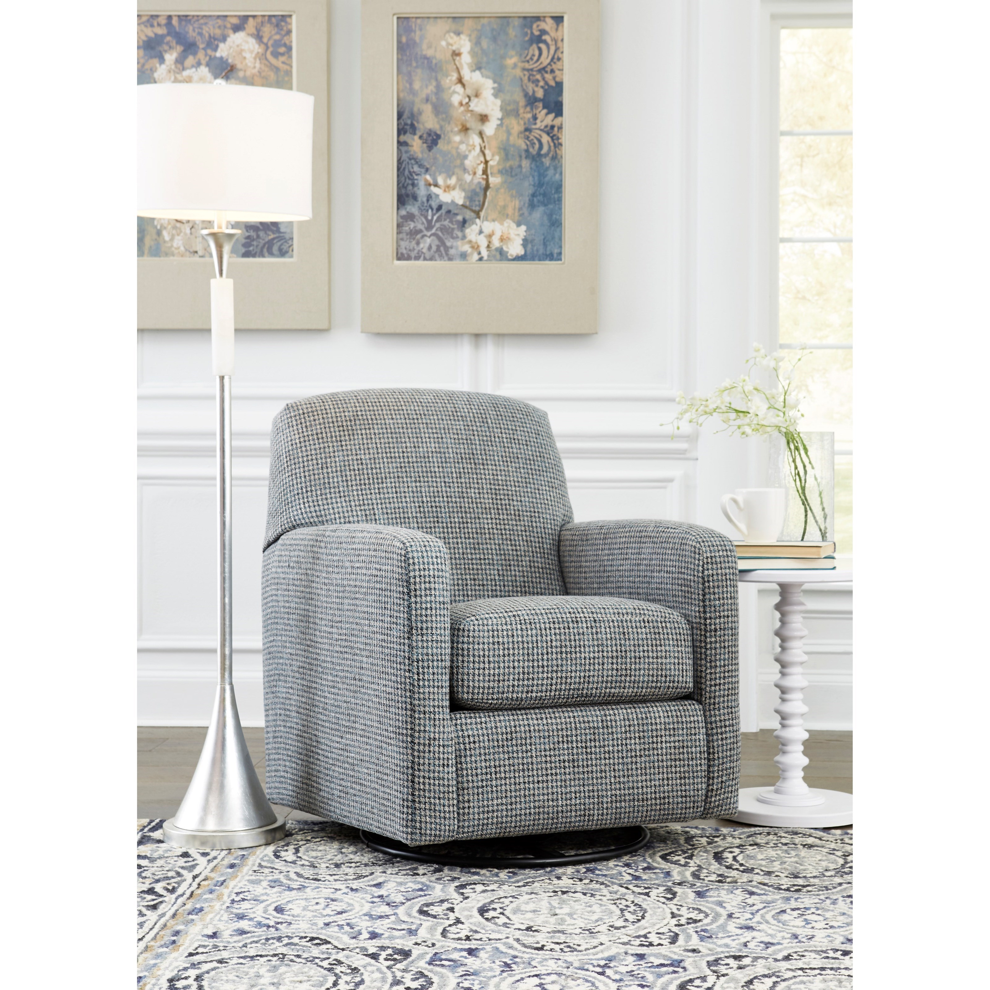 Alandari swivel glider accent store chair